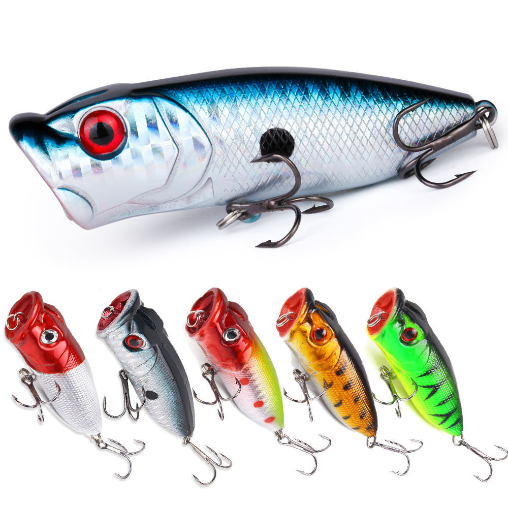 22-piece Set Hard Lure Soft Frog Popper Minnow Pencil VIB Luminous Bait Set Durable Hooks Realistic Action Ideal