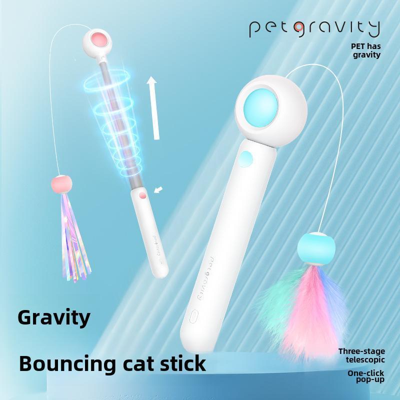 Retractable Laser Cat Stick Toys Cat Toy BallsKitten Playing Cat Laser Wand ABS PPMaterial Safe And None Toxic, Universal interactive Toy
