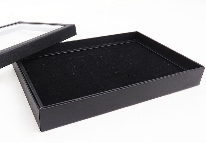 Slots Jewelry Ring Display Organizer Tray Holder Earrings Storage Box Case