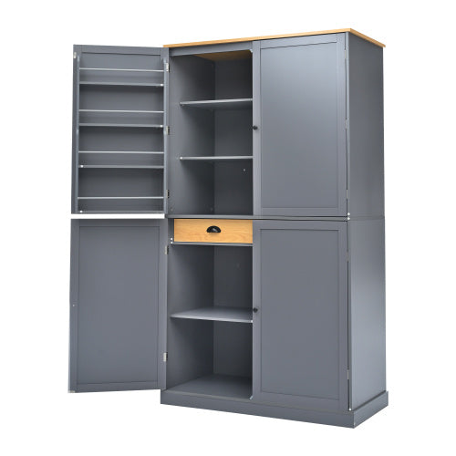 40.2x20x71.3 Inches Tall Freestanding Kitchen Pantry Large Cabinet Storage Cabinet