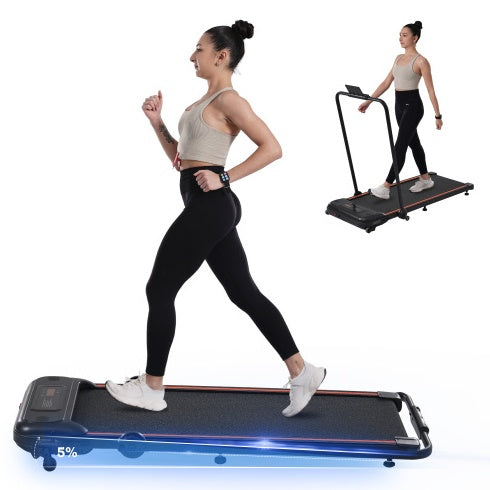 NEW Folding Walking Pad Under Desk Treadmill For Home Office -2.5HP Walking Treadmill With Incline 0.5-7.5MPH 265LBS Capacity Treadmill For Walking Running - Two Ways To Adjust Speed