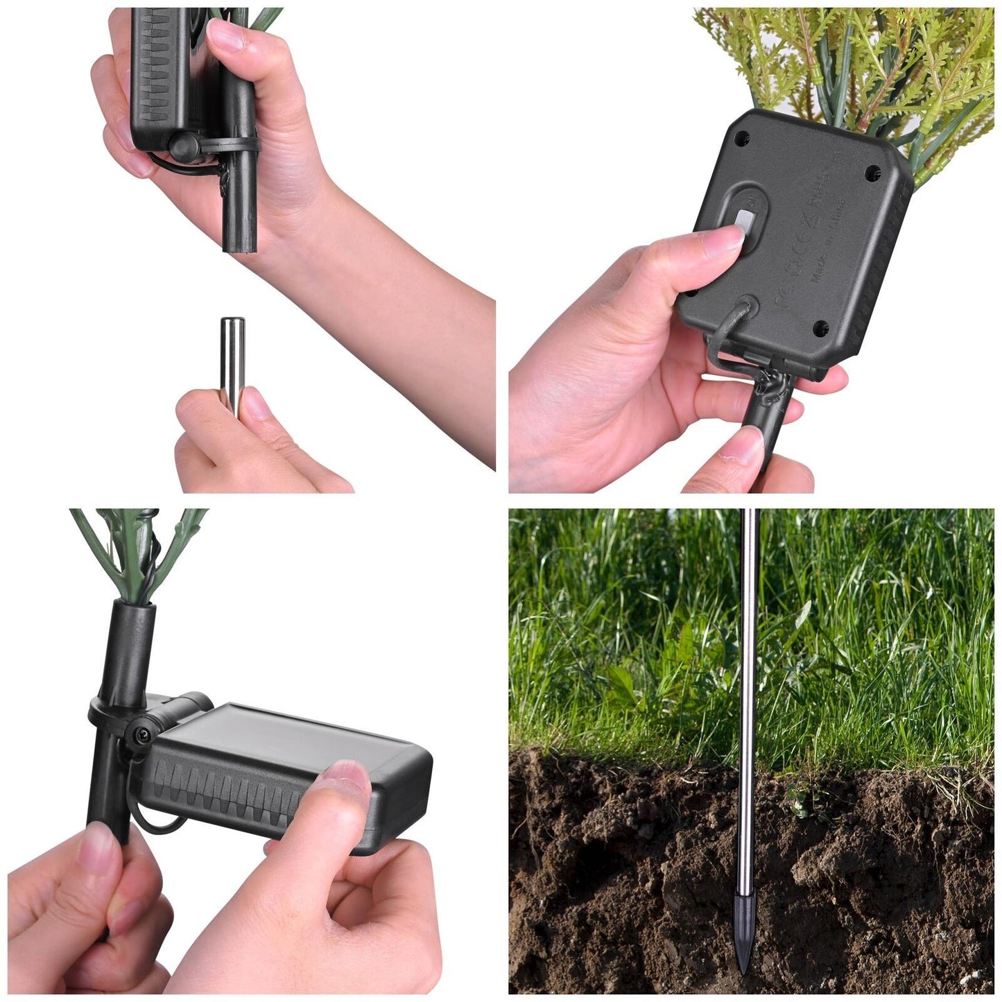 Two-piece Solar Lawn Light, Garden Solar Light Tree, Outdoor Christmas Grass Cypress Garden Light