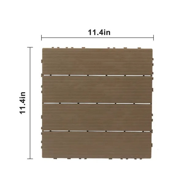 Plastic Interlocking Deck Tiles, 27 Pack,  Waterproof Flooring Tiles For Indoor And Outdoor