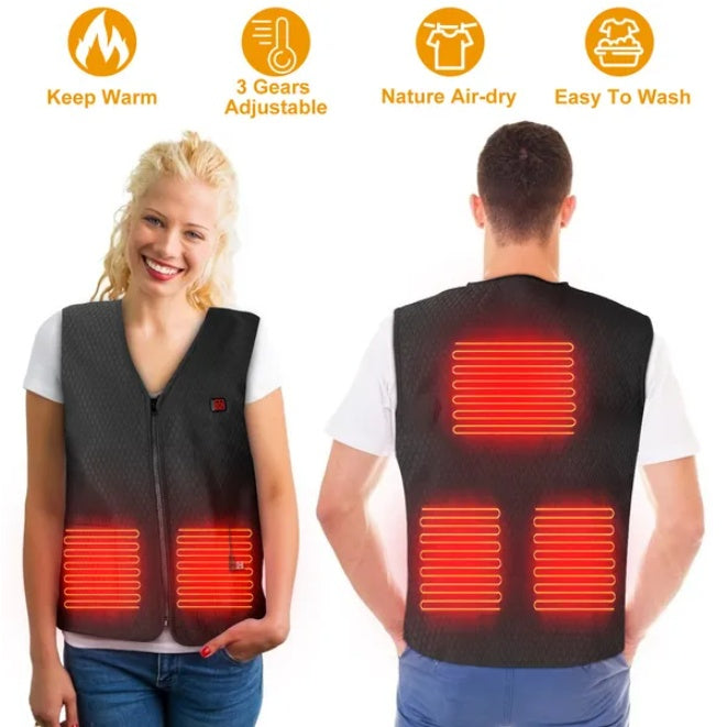 Adjustable USB Heated Warm Jacket Vest