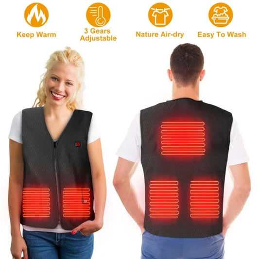 Adjustable USB Heated Warm Jacket Vest