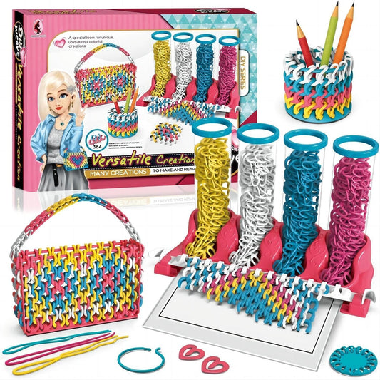 DIY Toys Puzzle Creative Ribbon Woven Hand Ropes Jewelry Making For Children Toy, Girls Kids Toy Gifts