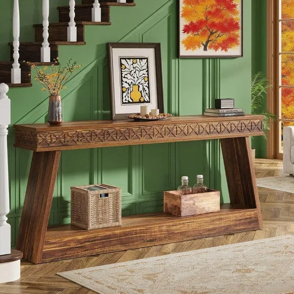 Anti-slip Rustic Console Entryway Table