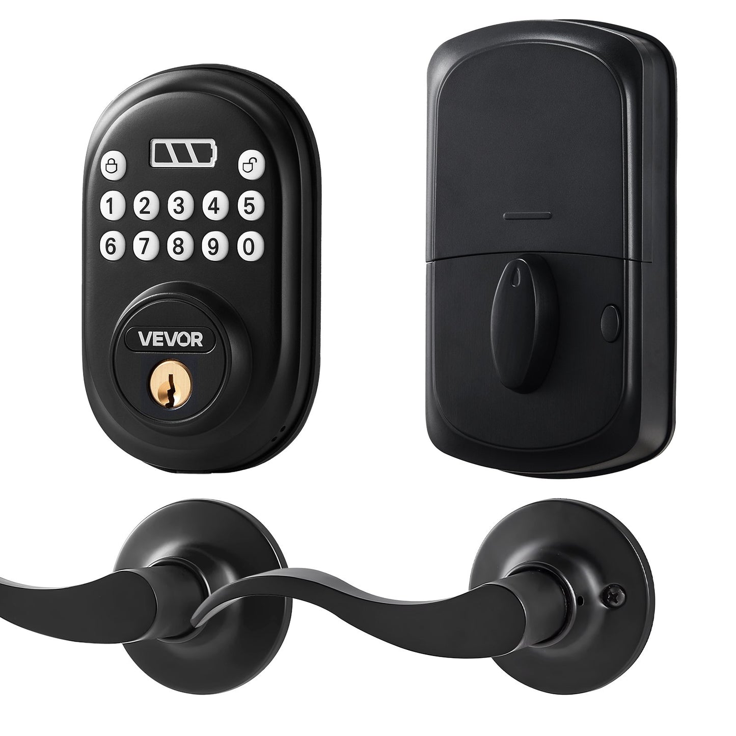 Keyless Entry Door Lock With Handle Electronic Door Lock Password And Key