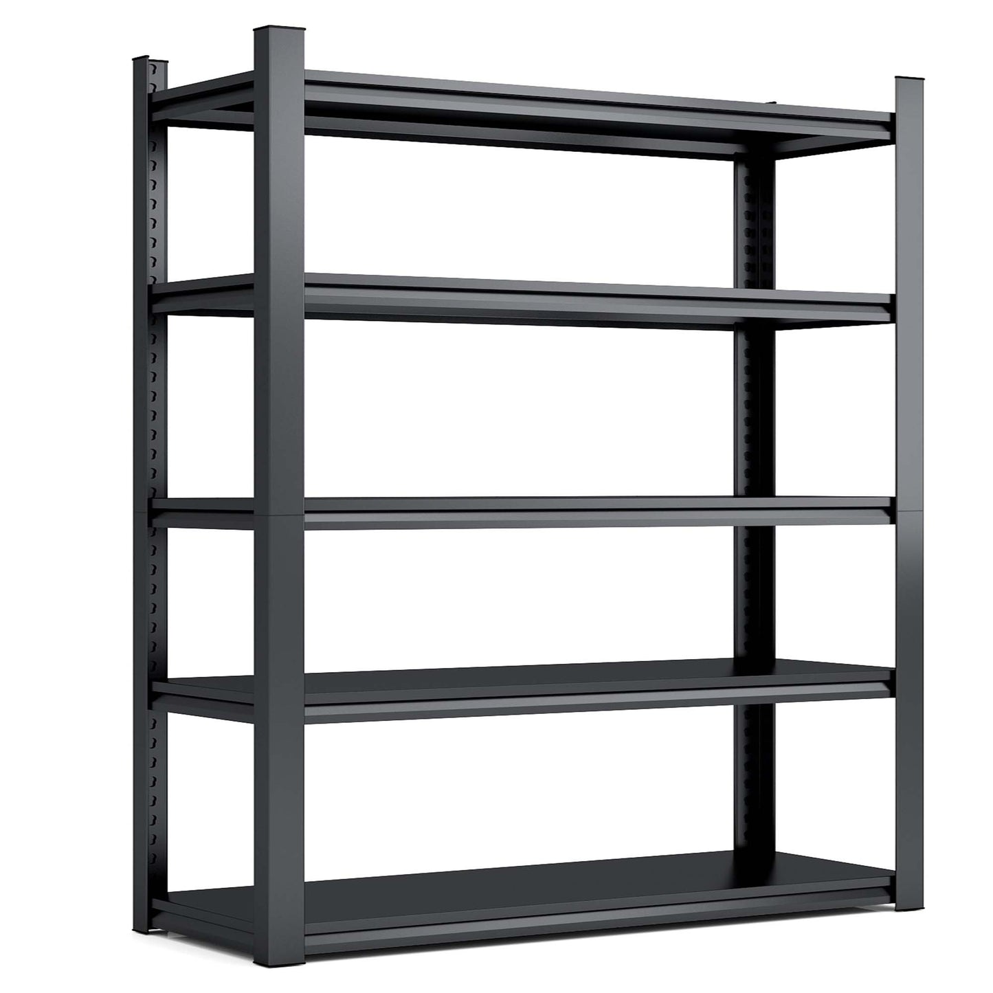 5 Tier Metal Shelves For Storage Garage Shelving 2000LBS Heavy Duty Storage Shelves Adjustable Garage Shelf Industrial Shelving Unit Storage Utility Rack,Black