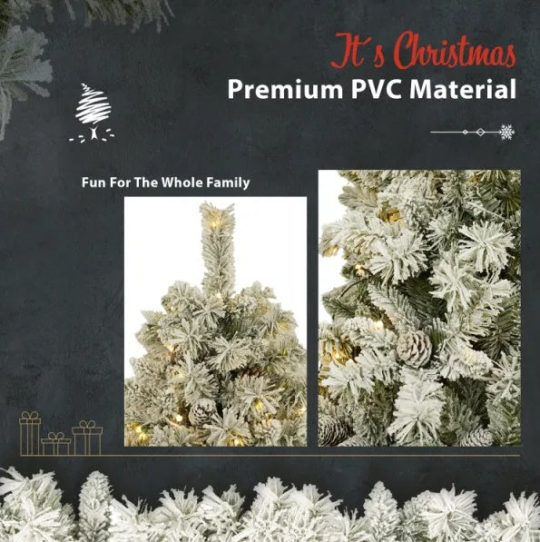 Pre-lit Xmas Tree Artificial Christmas 4-Piece Set