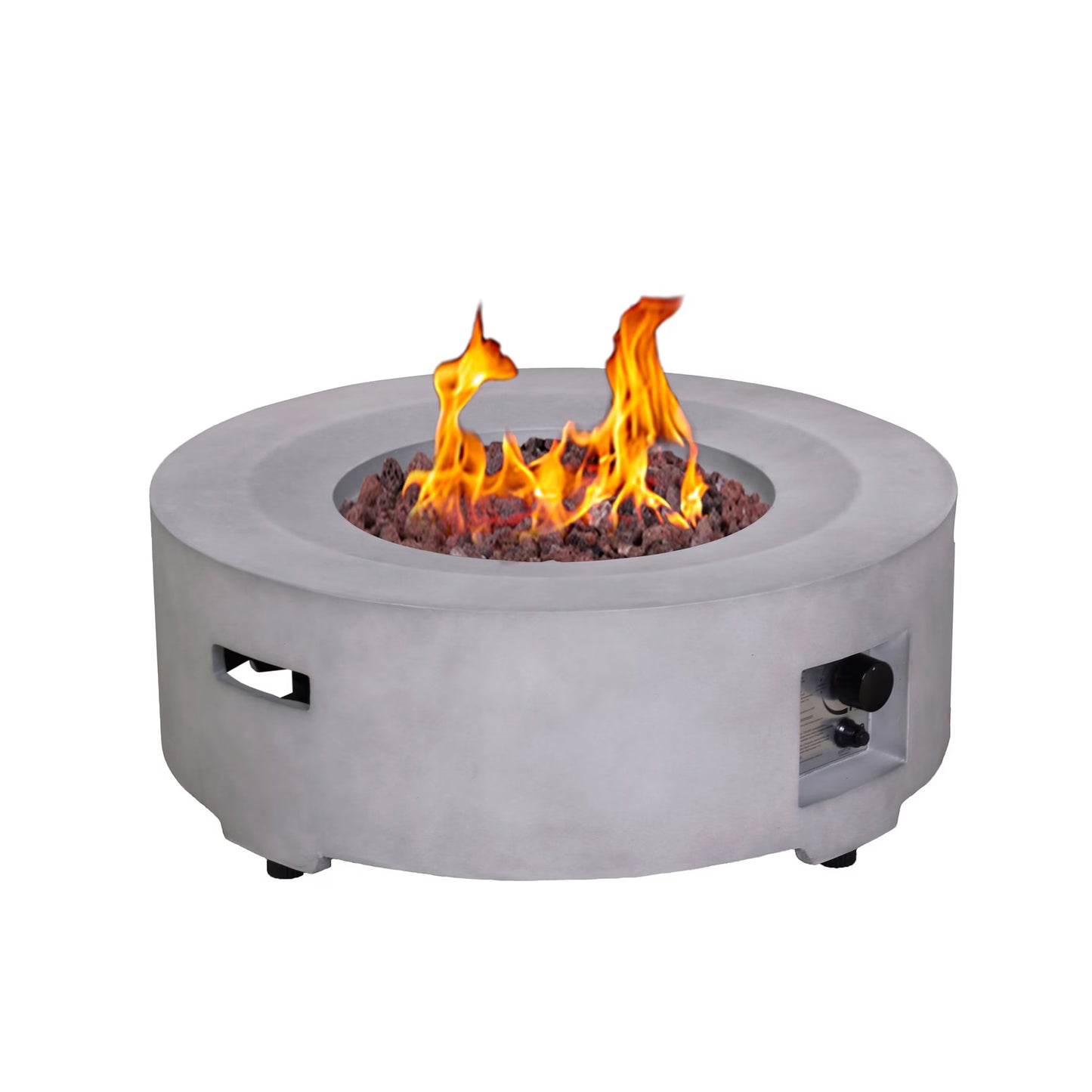 Concrete Texture Propane Gray Fire Pit