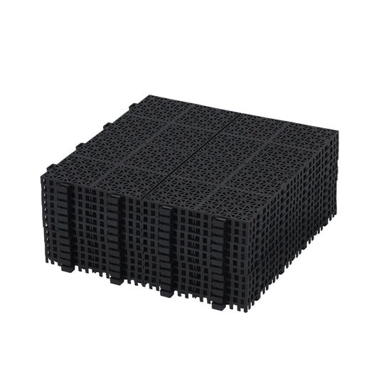 Waterproof Outdoor All-weather Anti Slip Bathroom Black Interlocking Deck