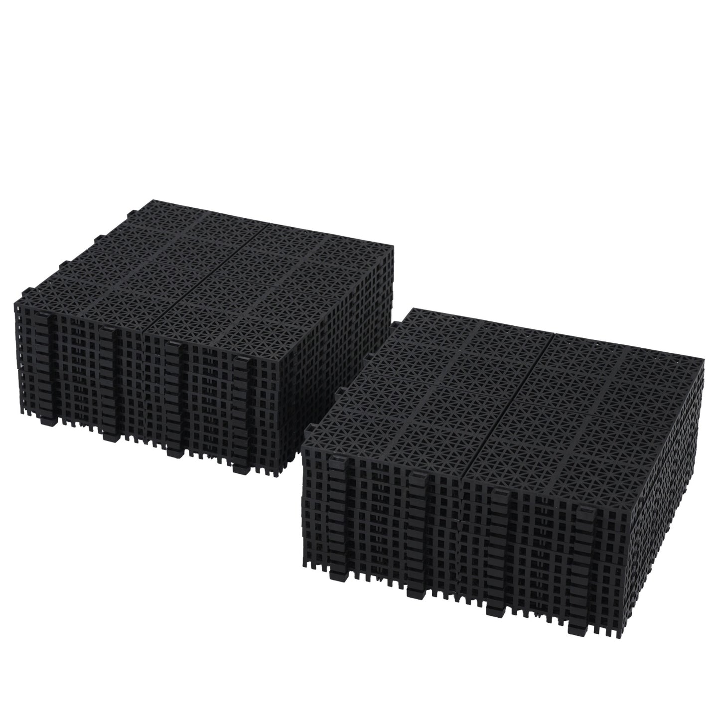 Waterproof Outdoor All-weather Anti Slip Bathroom Black Interlocking Deck