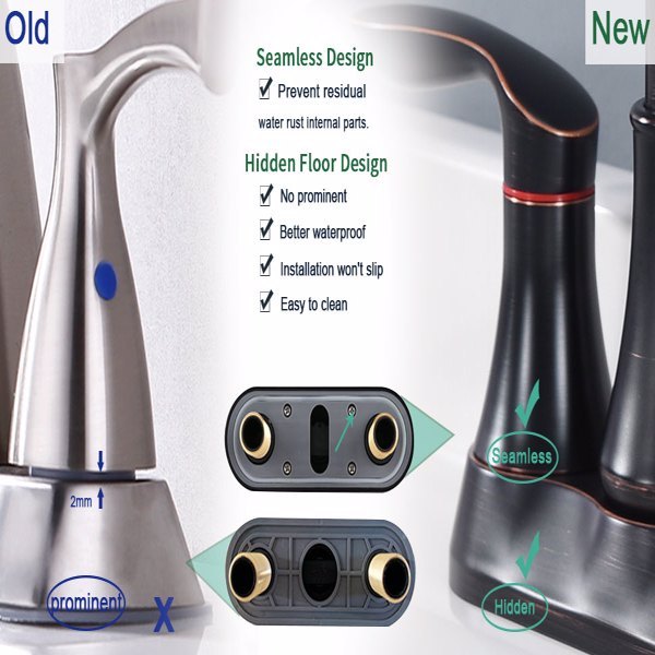 2 Handles 4-inch Oil Wiped Bronze Bathroom Faucet, Banned From Amazon Platform, Unable To Ship On Weekends