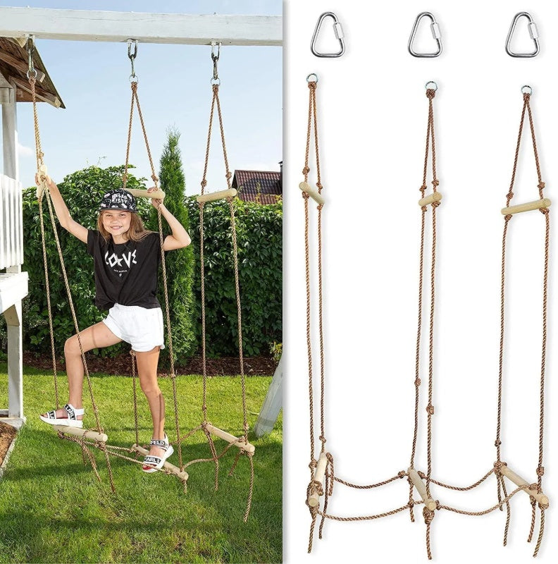 Rickety Bridge Rope Ladder Slack Line Accessories Obstacle Course Accessories For Warrior Training Rope Bridge Skip For Kids