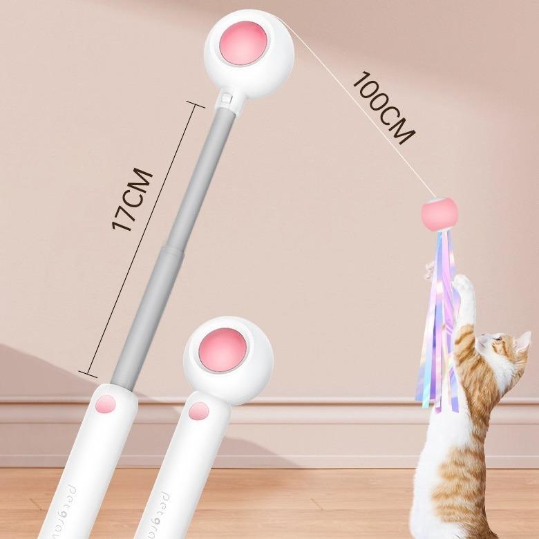 Retractable Laser Cat Stick Toys Cat Toy BallsKitten Playing Cat Laser Wand  ABS  PPMaterial   Safe And None Toxic, Universal interactive Toy
