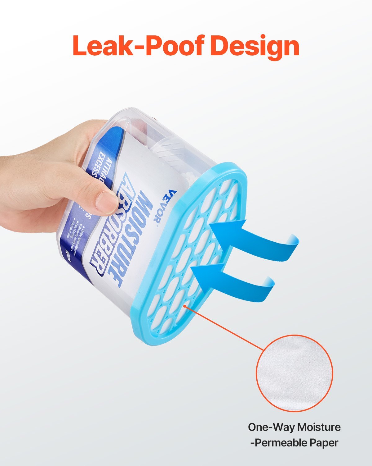 VEVOR Moisture Absorber Boxes, 10.8 Oz Humidity Absorber Boxes 6 Packs , Fragrance Free Dehumidifier Attracts Extra Moisture From Your Bathroom, Closet, And Kitchen