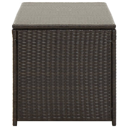 vidaXL Garden Storage Box Poly Rattan 100x50x50 cm Brown