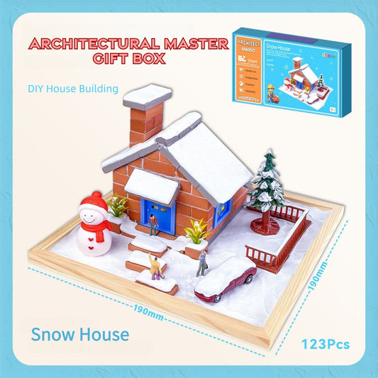 Children's Puzzle Toy Snow House Holiday Gift Box