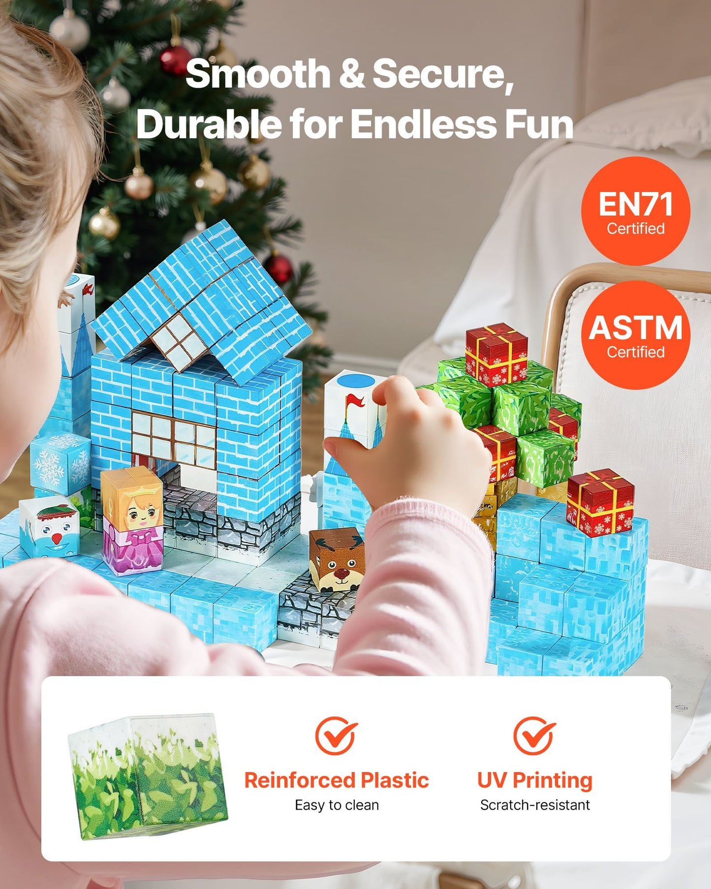 Magnetic Blocks 150 PCS Glacier Castle Set STEM Montessori Sensory Toys