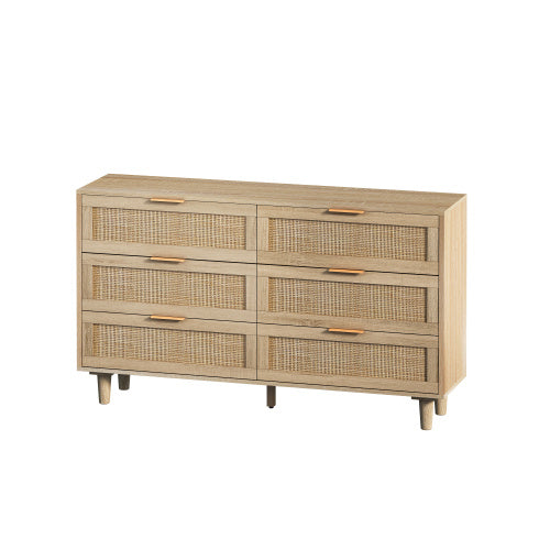 Drawers Rattan Storage Cabinet Rattan Drawer,for Bedroom,Living Room,Natural