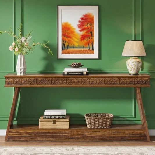 Anti-slip Rustic Console Entryway Table