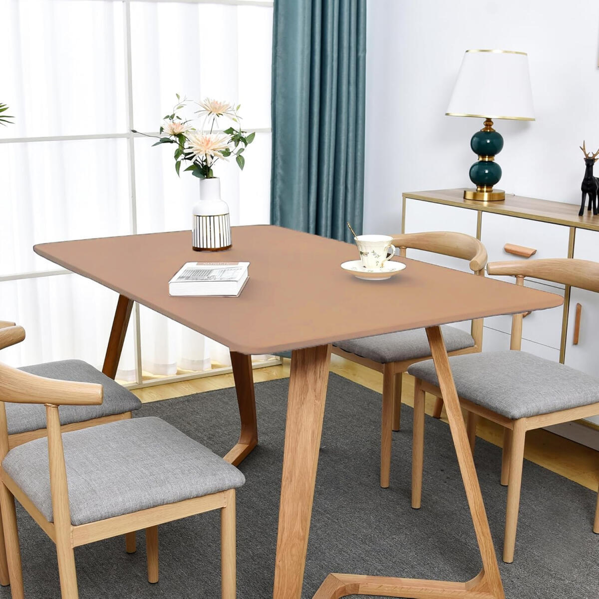 PU Stretch Fitted Rectangle Tablecloth