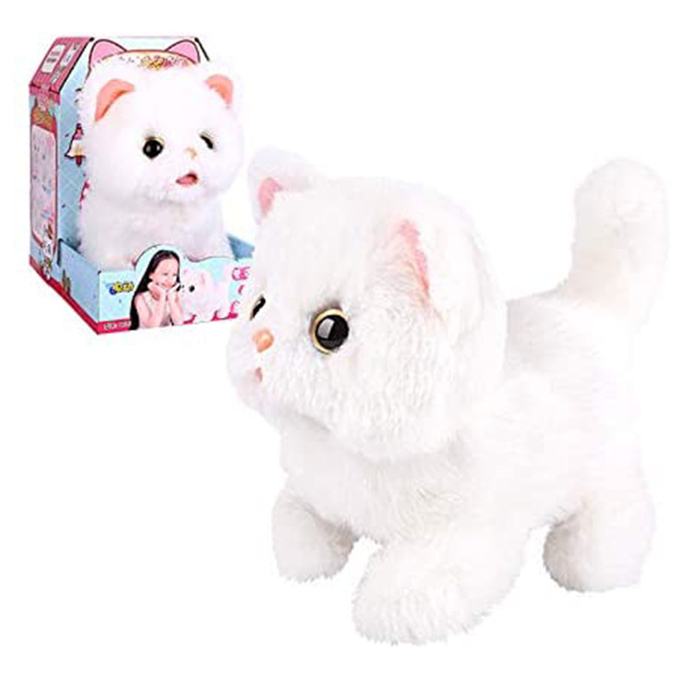 Electric Kitty Plush Toy Simulation Cat Walking Cry Pet Plush Toy Girl Toy Doll