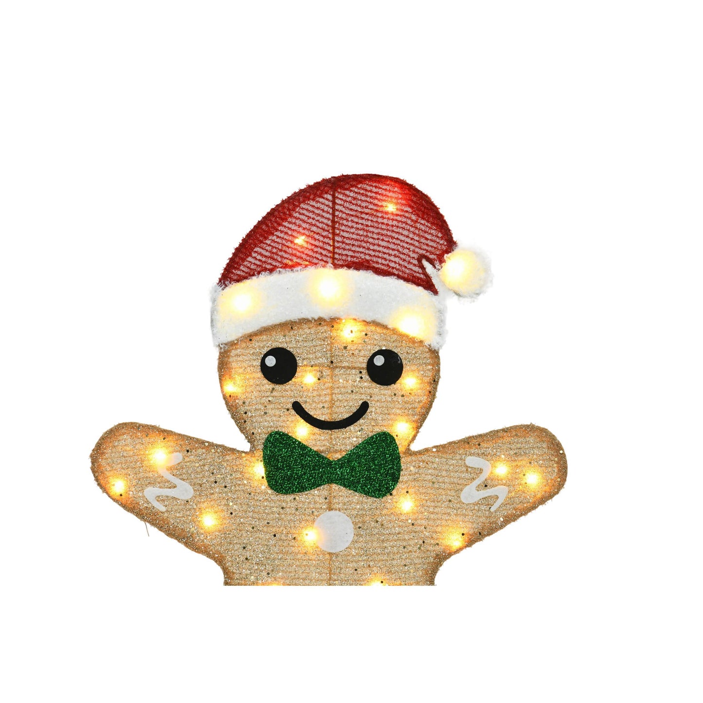 40-inch And 42-inch Gingerbread Man Shaped Decorative Lights, Warm Christmas Style Home Atmosphere Lights, Christmas Holiday Atmosphere Lights