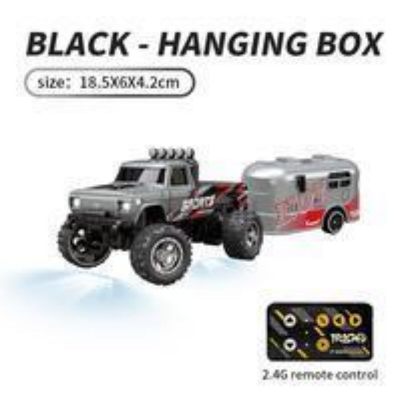 1 In 64 Mini RC Buggy With Detachable Trailer Box With Controller Kids Best Toy Gift Outdoor Impact Resistant RC Toy Car