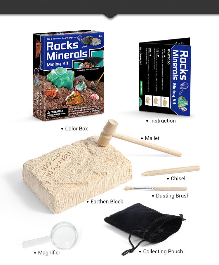 Gemstone Dig Kit DIY Activity   STEM Educational Science Toys   Excavate 5 Real Crystals STEM Educational Toys Science Kits Rock And Geology Party Favors Excavate Toys Gift Party Favors Gift For A