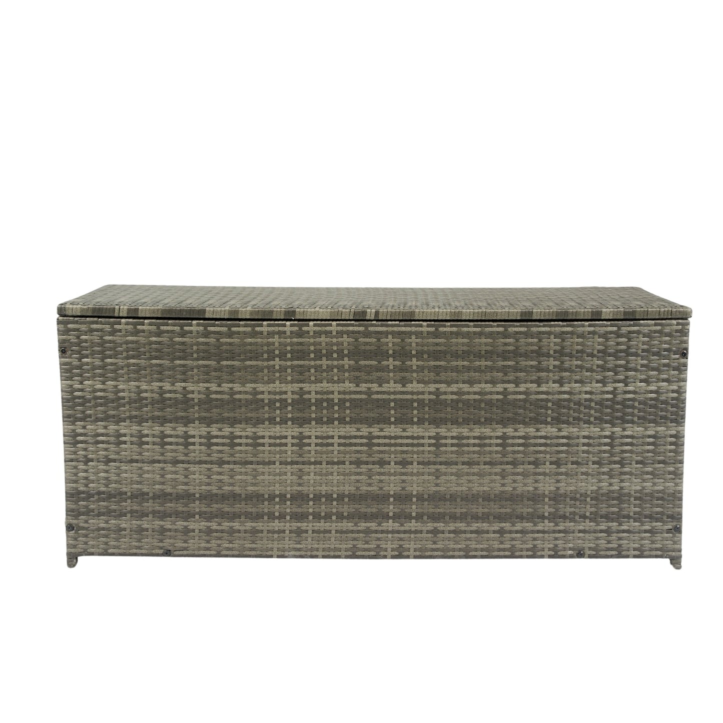113 Gallon Wicker Patio Deck Box With Lid For Outdoor Cushion Storage