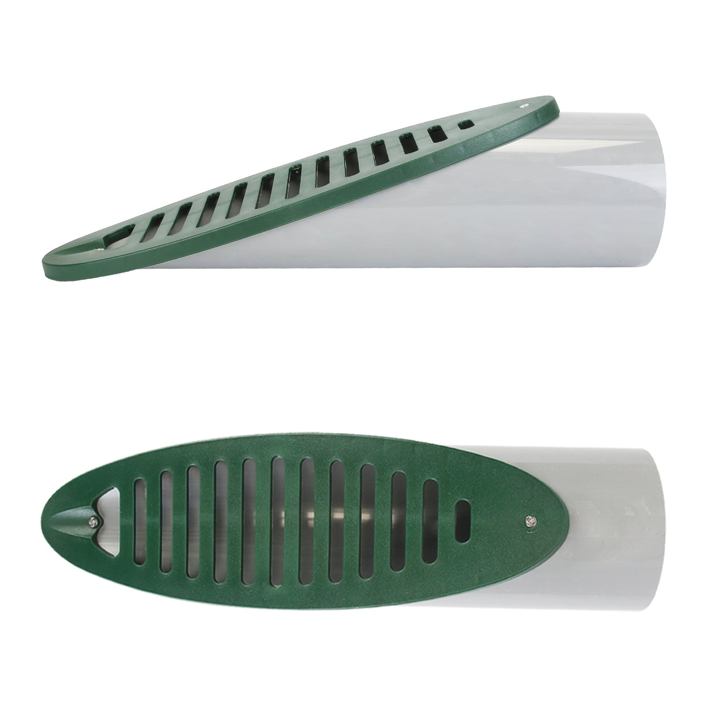 1Pc 4Inch Green Angled Yard Drainage Pipe With Sloped Grate Yard Drain Emitter For Sump Discharge Downspout Extensions Inlet Outlet Yard Drain Compatible With 4in Connections