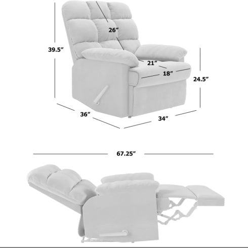 The Granada Recliner In Sage Gray