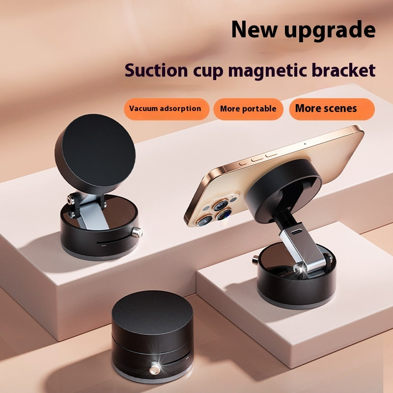 Foldable Magnetic Vacuum Car Phone Holder Foldable Suction Cup Hands-Free Navigation For Smart Phone