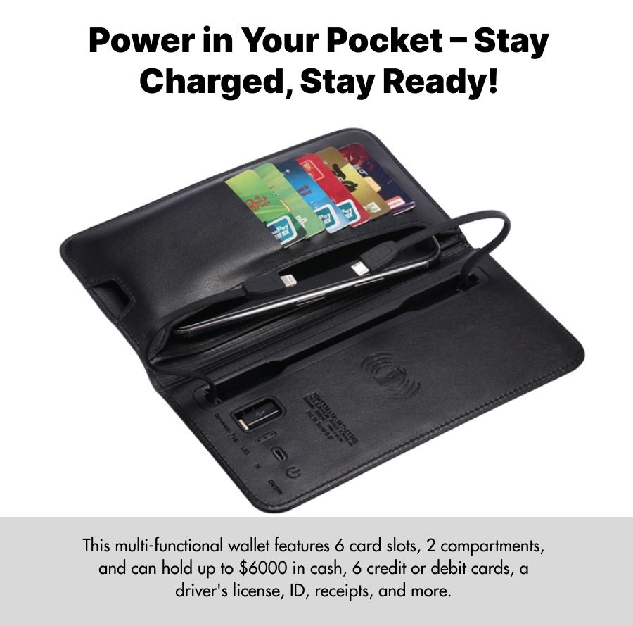 The Charging Wallet Is An Indispensable And Versatile Companion For Everyday Travel. With A Built-in Charging Module, The Battery Life Of The Mobile Phone Is Worry-free.