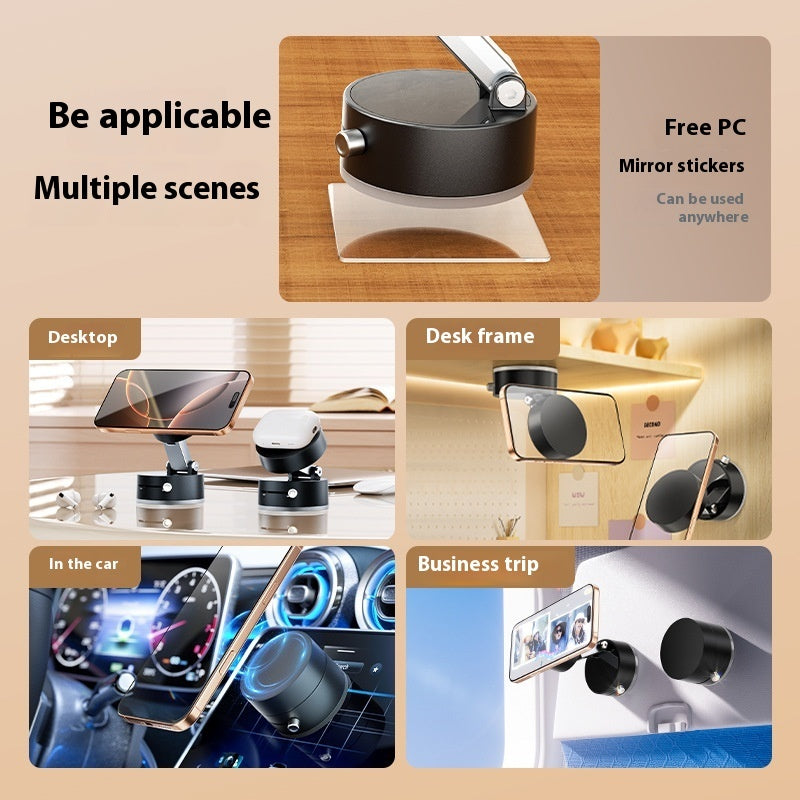 Foldable Magnetic Vacuum Car Phone Holder Foldable Suction Cup Hands-Free Navigation For Smart Phone