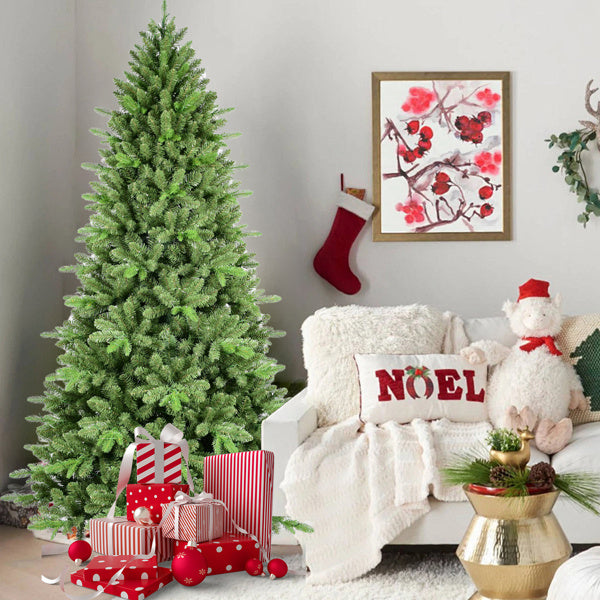 Artificial 6ft Green Christmas Tree With 1168 PE PVC Mixed Branch Tips, Hinged Premium & Foldable Base For Indoor Holiday Decorating