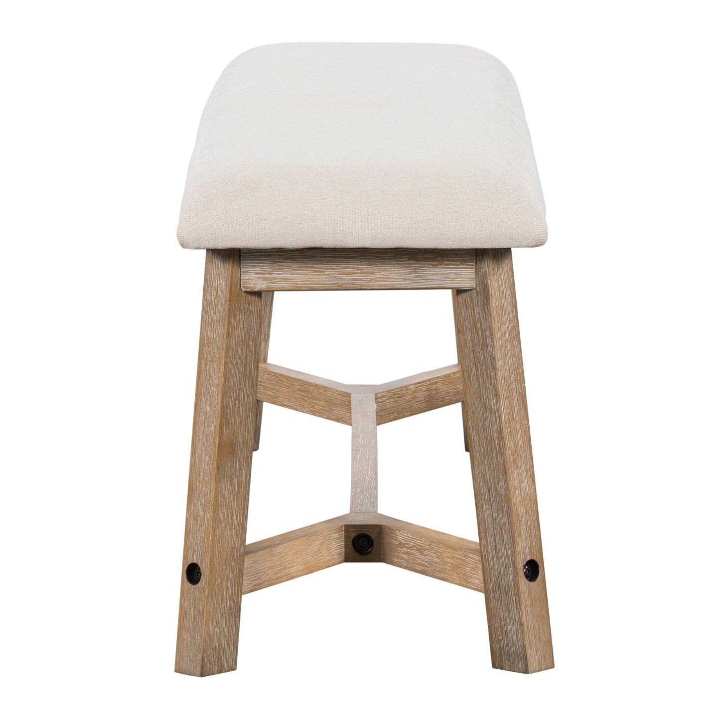 TREXM 6-piece Retro Farmhouse Style Dining Set, Rectangular Table And 4 Upholstered Chairs With Ratt