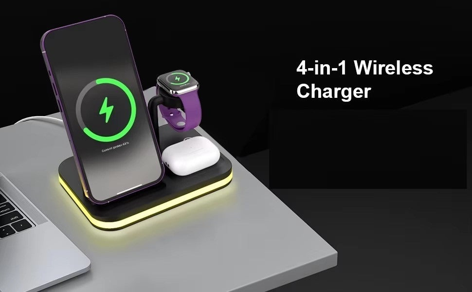 Best Selling Wireless Charging Phone Charger Wireless Base Qi Wireless Charger 3-in-1