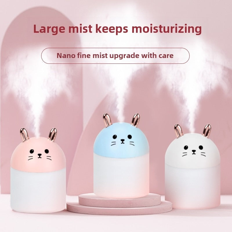 Sweet And Cute Rabbit Humidifier For A Variety Of Scenarios Such As Bedrooms And Offices. It Produces A Fine Mist Of Water For A Gentle Moisturizing Effect. Cute Design, Enjoy The Time Of Humidificati