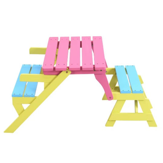 KID'S MULTI-FUNCTIONAL ARM CHAIR,TABLE 2 BENCHES