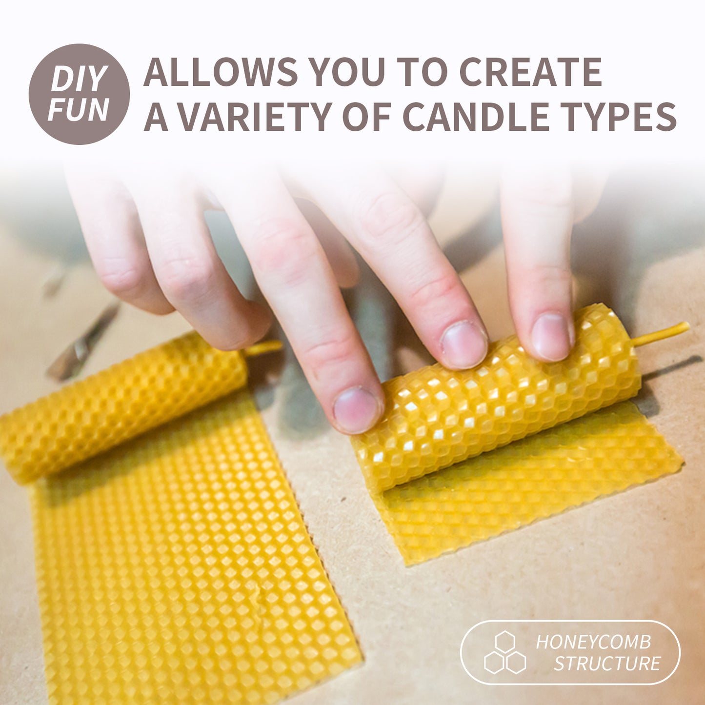 Beeswax Tablets Handmade Diy Christmas Atmosphere Creative Honeycomb Candles Pure Beeswax Roll Wax Tablets Raw Materials
