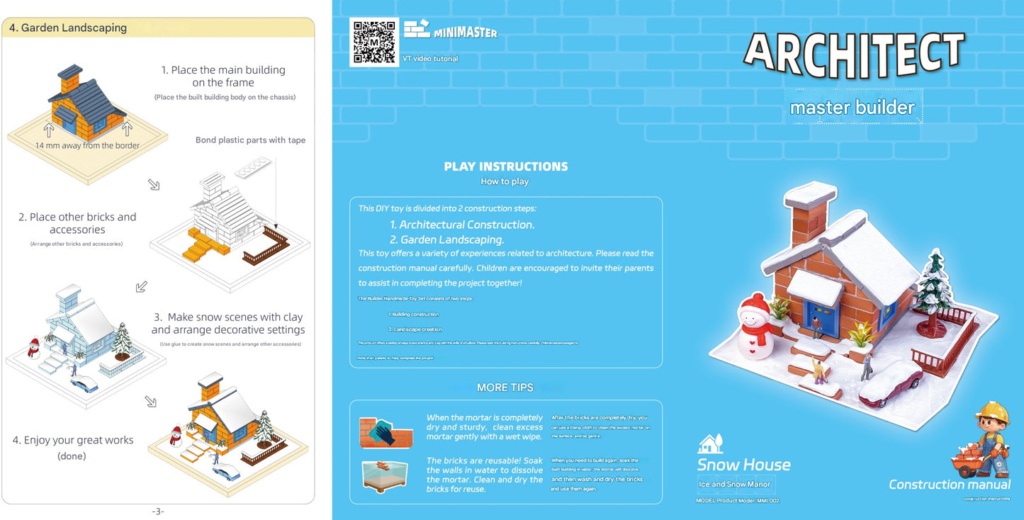 Children's Puzzle Toy Snow House Holiday Gift Box