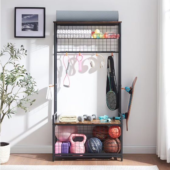 Garage Sports Equipment Storage Rack