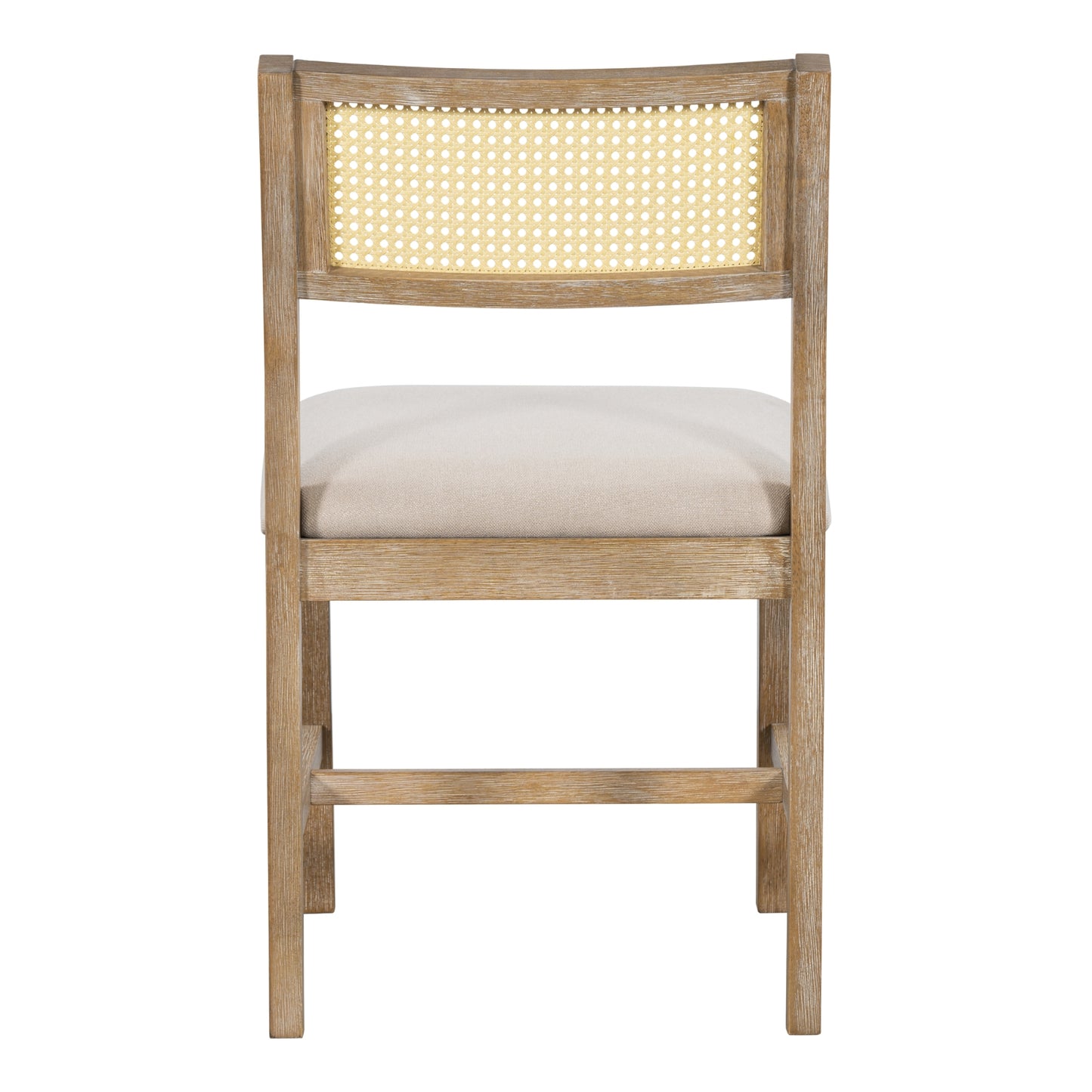 TREXM 6-piece Retro Farmhouse Style Dining Set, Rectangular Table And 4 Upholstered Chairs With Ratt