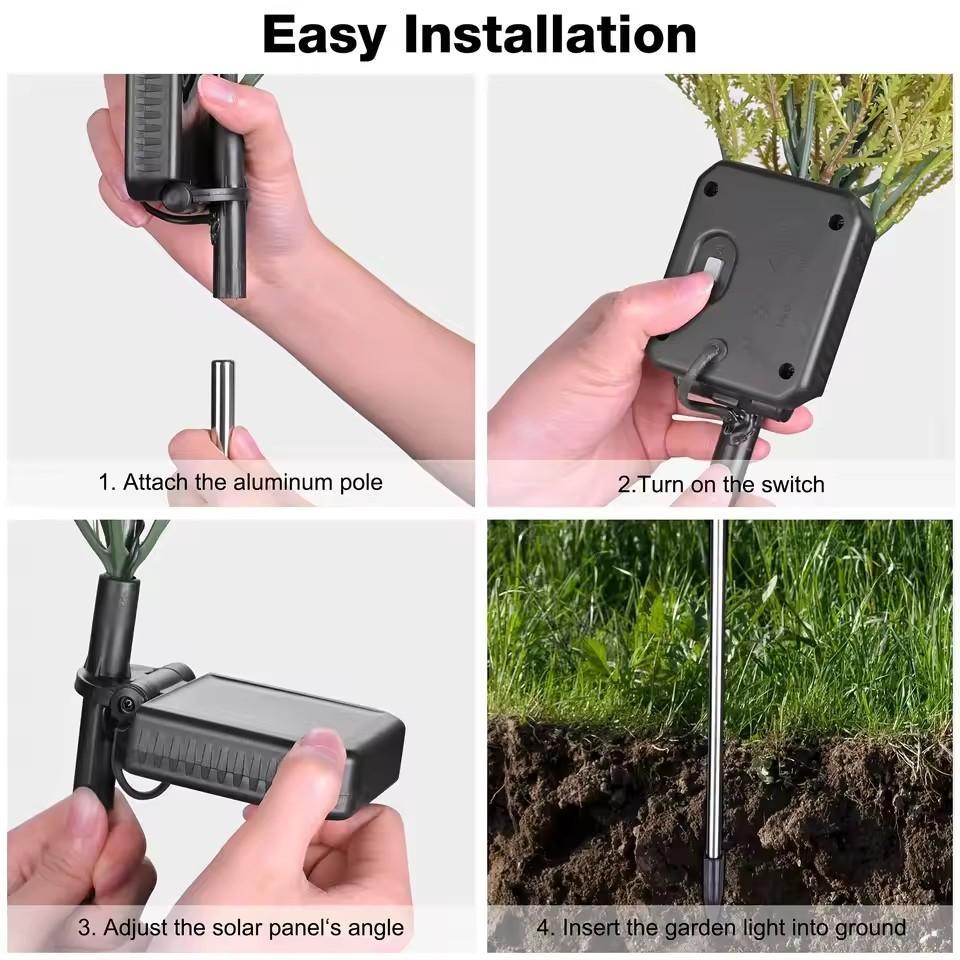 Two-piece Solar Lawn Light, Garden Solar Light Tree, Outdoor Christmas Grass Cypress Garden Light