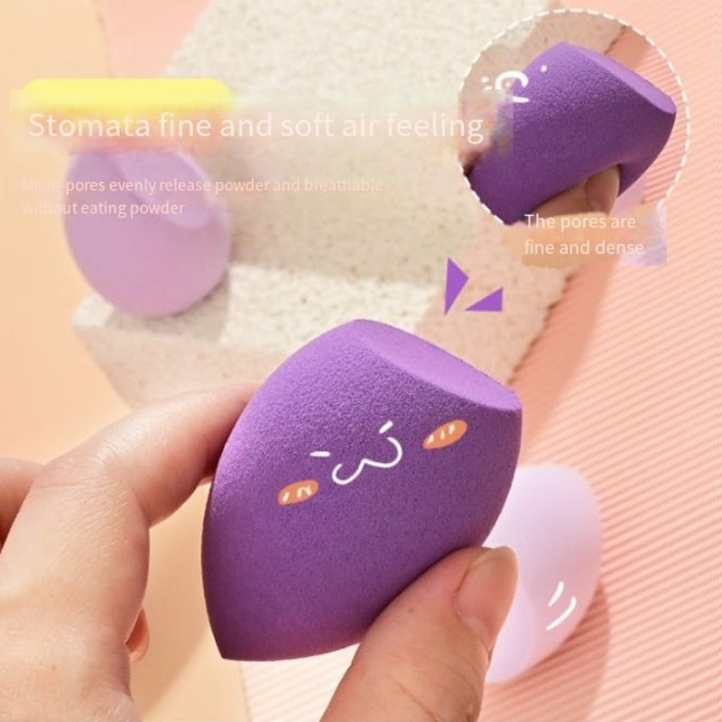 Beauty Egg Drop Gourd Diagonal Cut Powder Puff Super Soft And Snug, Makeup Egg Mushroom Head Set