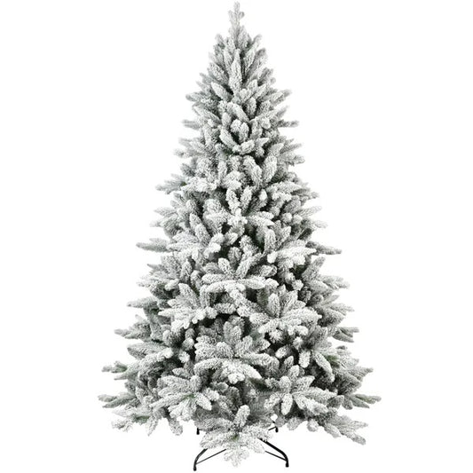 Frosted Christmas tree on a white background