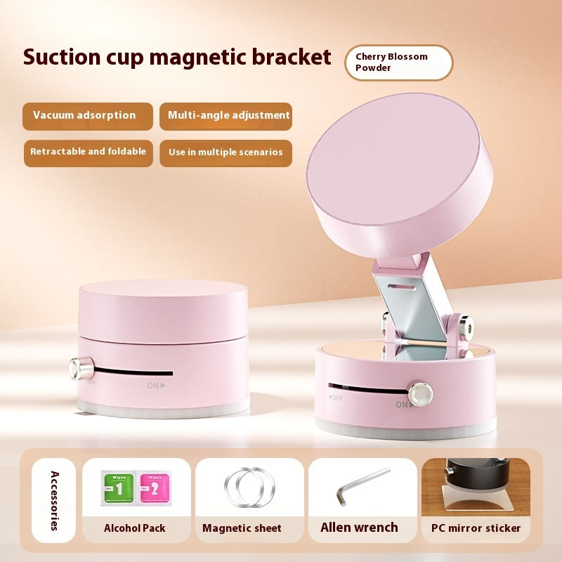 Foldable Magnetic Vacuum Car Phone Holder Foldable Suction Cup Hands-Free Navigation For Smart Phone